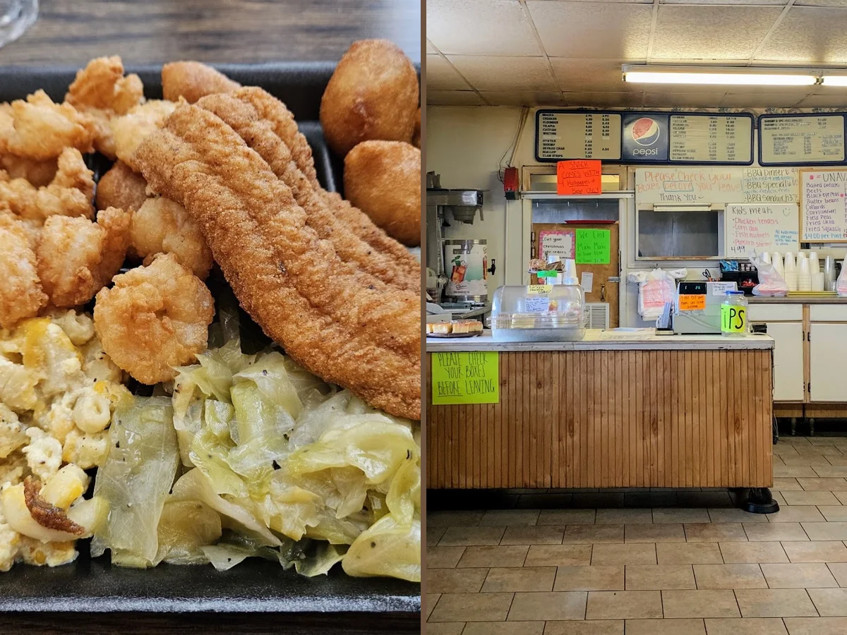 Dine-in meals served in a relaxed, local setting.