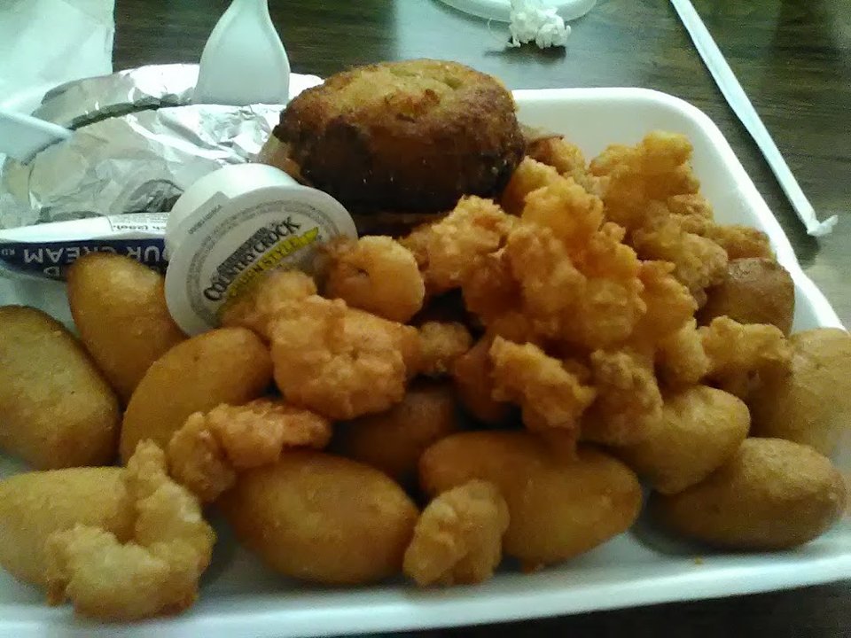 Popcorn Shrimp and Deviled Crab